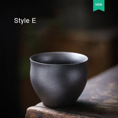 PINNY Retro keramikos aukso glazūros arbatos puodelis Pigmentuotas Kung Fu arbatos puodeliai Japoniško stiliaus vintažinis arbatos dubuo