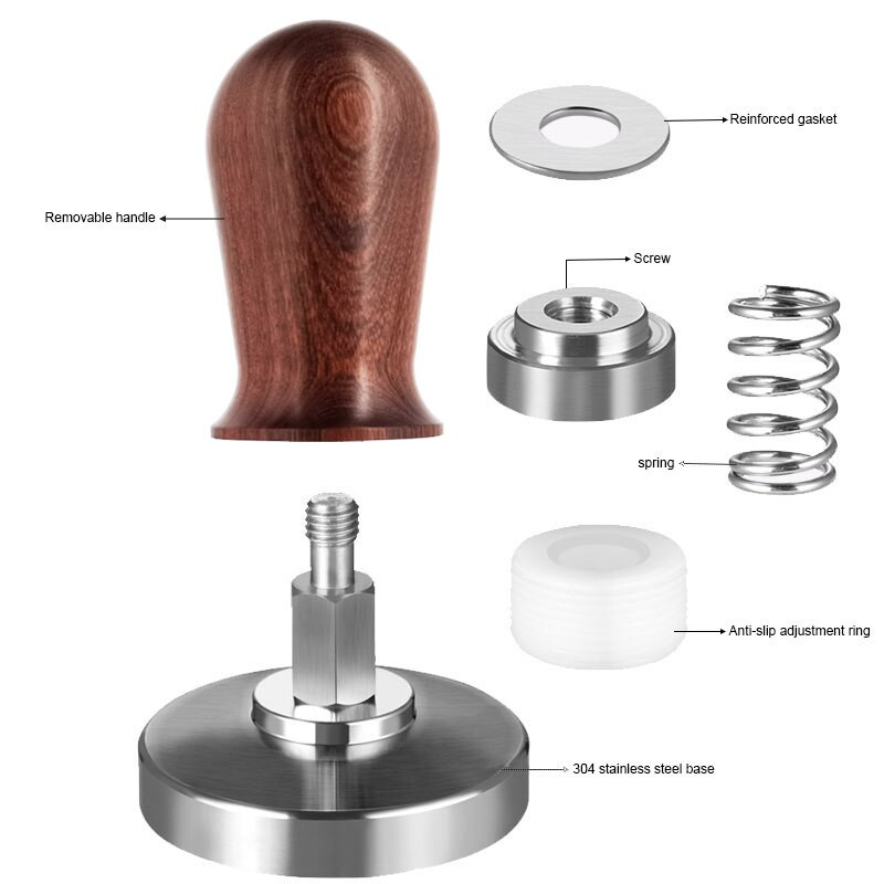 Tamper cafea 51mm 58mm din oțel inoxidabil elasticitate reglabil presiune tampers ciocan cafea portafiltru accesorii cafea