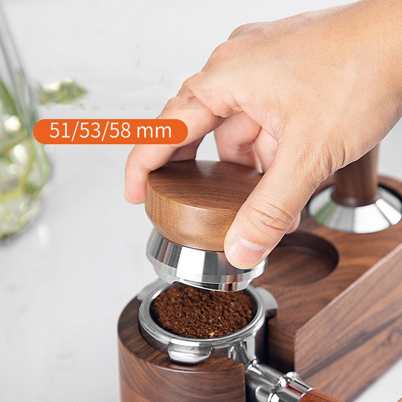 51/53/58,5 mm-es kávéadagoló eszpresszó szabotázs állítható eszpresszó elosztó szintező dió 304 rozsdamentes acél barista szerszámok