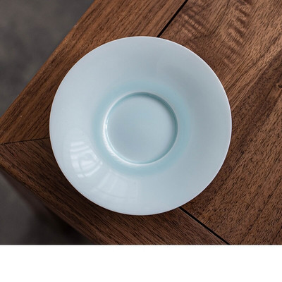 CHANSHOVA Hagyományos kínai stílusú 40 ml-es kézzel készített kerámia Celadon Blue teáscsésze és csészealj készlet Kínai porcelán teáskészlet H620