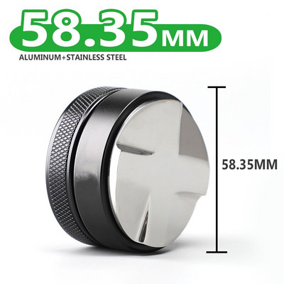 51/58,35 mm kavos skirstytuvas espreso tamper Reguliuojamas espreso skirstytuvo lygintuvas 304 nerūdijančio plieno išgaubtas pagrindas