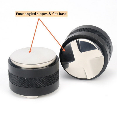 51 53 58 mm Kávéelosztó Szabotázs Kétfejű Kávészintező Állítható mélységű Espresso Kézi adagoló Brista Tartozékok