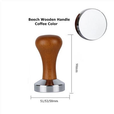 51 53 58 mm Kávéelosztó Szabotázs Kétfejű Kávészintező Állítható mélységű Espresso Kézi adagoló Brista Tartozékok