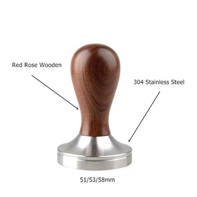 51 53 58 mm Kávéelosztó Szabotázs Kétfejű Kávészintező Állítható mélységű Espresso Kézi adagoló Brista Tartozékok