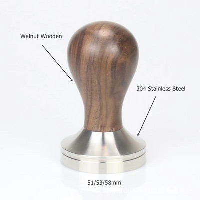 51 53 58 mm Kávéelosztó Szabotázs Kétfejű Kávészintező Állítható mélységű Espresso Kézi adagoló Brista Tartozékok