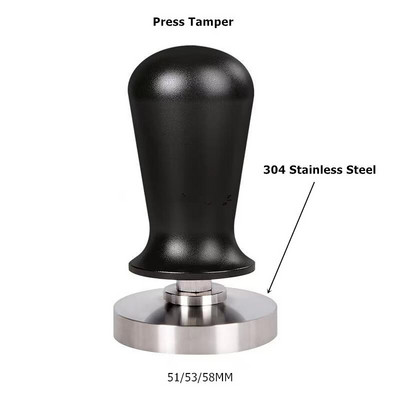 51 53 58 mm Kávéelosztó Szabotázs Kétfejű Kávészintező Állítható mélységű Espresso Kézi adagoló Brista Tartozékok