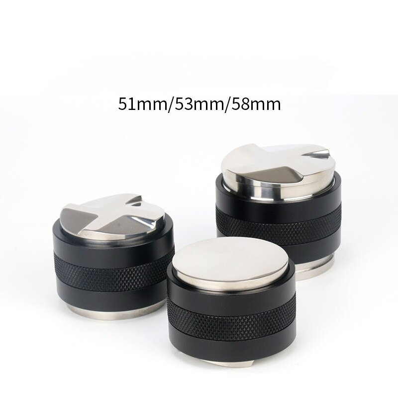 51 53 58 mm Kávéelosztó Szabotázs Kétfejű Kávészintező Állítható mélységű Espresso Kézi adagoló Brista Tartozékok