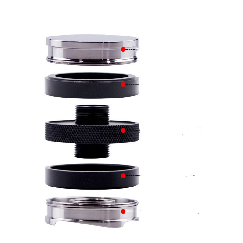 51 53 58 mm Kávéelosztó Szabotázs Kétfejű Kávészintező Állítható mélységű Espresso Kézi adagoló Brista Tartozékok