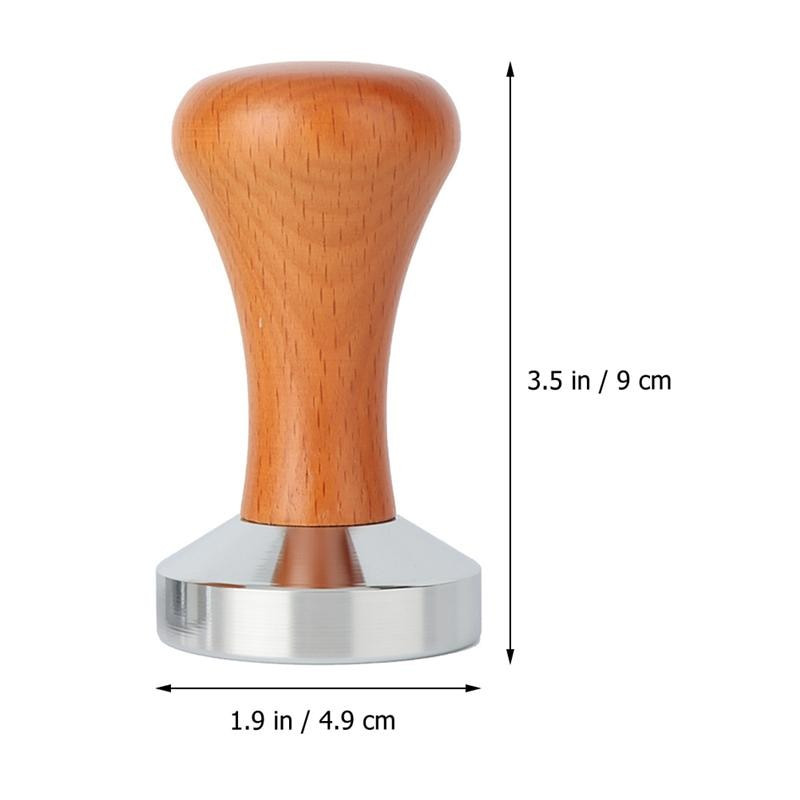 49mm Tamper cafea Mâner din lemn Tamper cafea Instrument profesional pentru prepararea cafelei Tamper plat pentru boabe de espresso