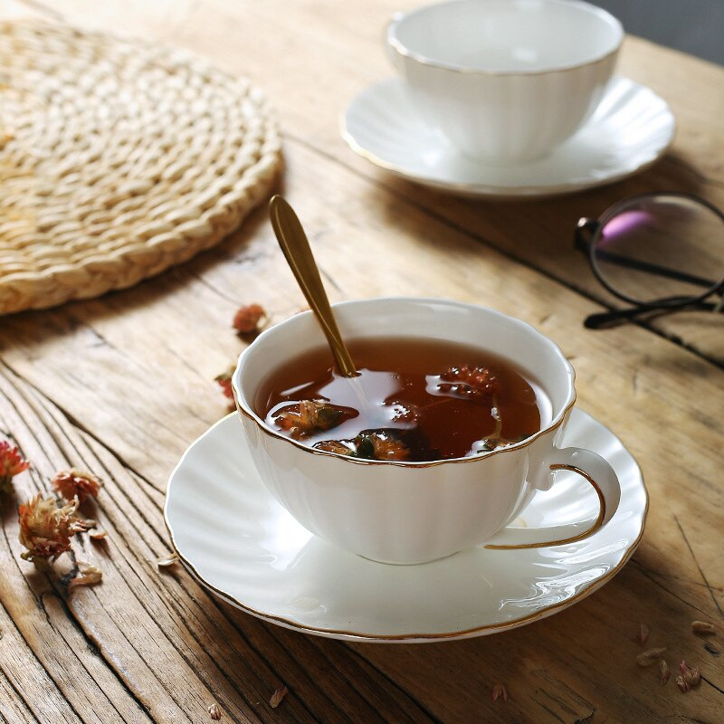210 ml-es China Ceramics kávéscsésze és csészealj és kanál, Vicces divattervezés, Zakka Tazas Cafe eszpresszó csésze, európai kávés bögre