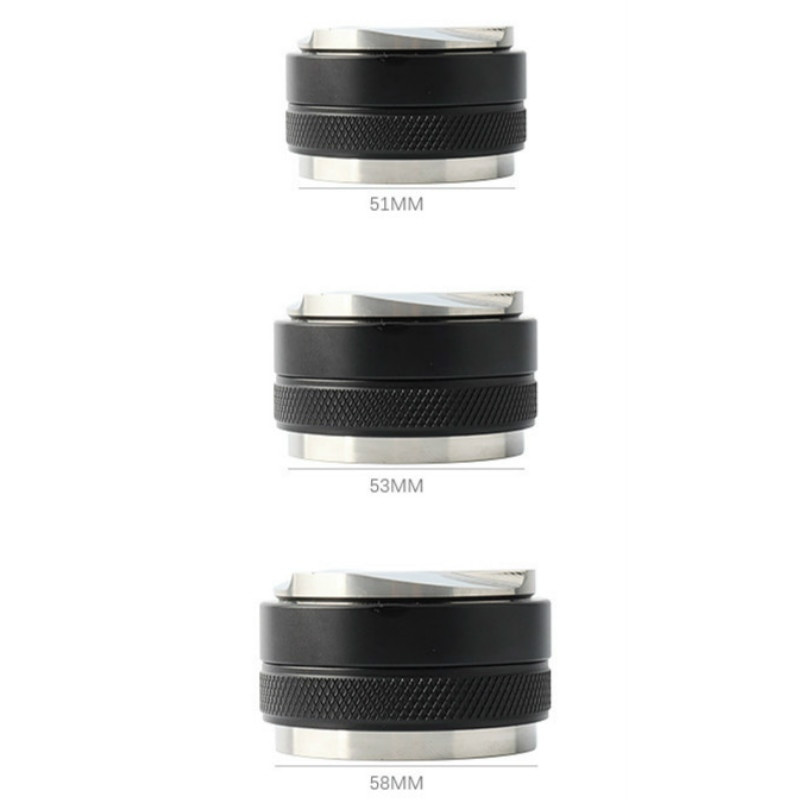 51/53/58 mm kavos skirstytuvas Reguliuojamo gylio espreso tamper nerūdijančio plieno dvigubos galvutės kavos lygintuvas, tinkantis Breville portafiltrui