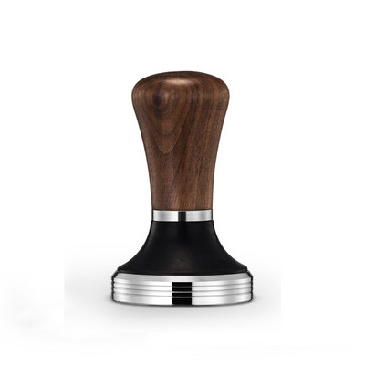 Kavos tamperis graikinio riešuto medžio rankena reguliuojama nerūdijančio plieno espreso milteliai 51mm 53mm 58mm Cafe Hammer kavos įrankiai baristai