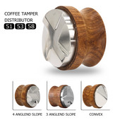51/53/58MM Distributer kave Espresso Tamper Podesivi Espresso Distributer Nivelir Alati za bariste od nehrđajućeg čelika Rosewood 304