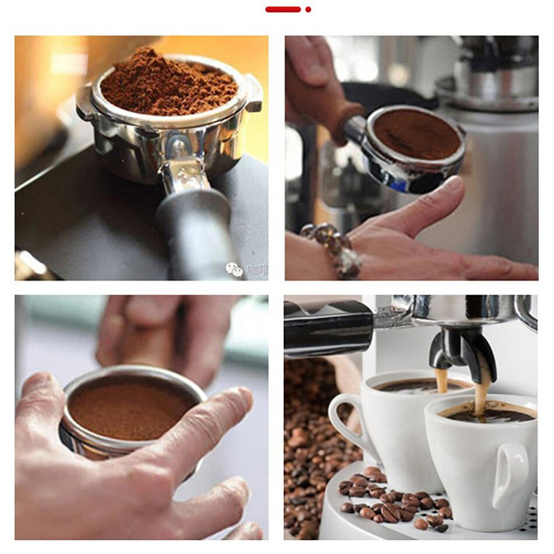 51/53/58MM Distributer kave Espresso Tamper Podesivi Espresso Distributer Nivelir Alati za bariste od nehrđajućeg čelika Rosewood 304