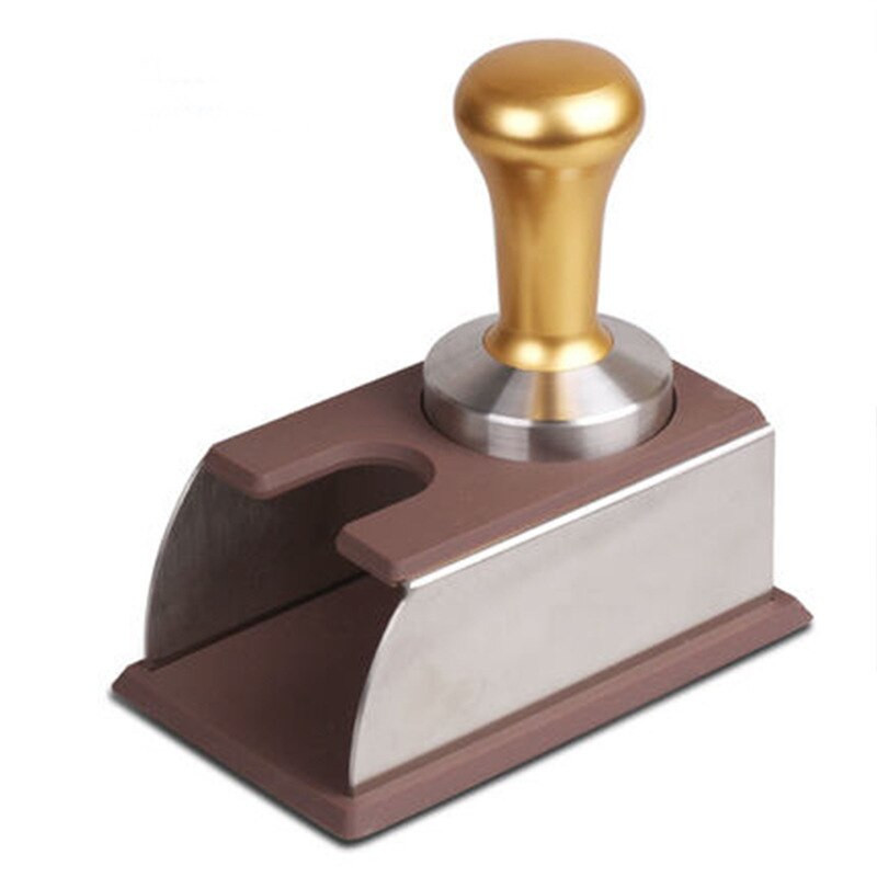 Stalak za kavu, čvrsti stalak za nabijanje od nehrđajućeg čelika za aparat za kavu i baza za pohranu nabijača kave sa silikonskom podlogom