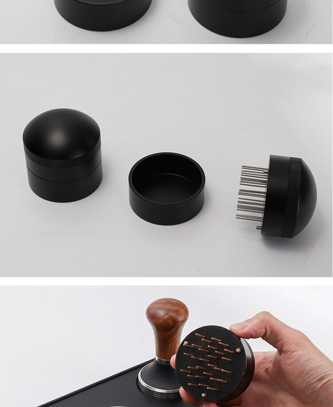 51mm/53mm/58mm Cafea Tamper Ac Instrument de distribuție a cafelei Distribuitor de espresso Tamper Leveler Agitator de cafea reglabil