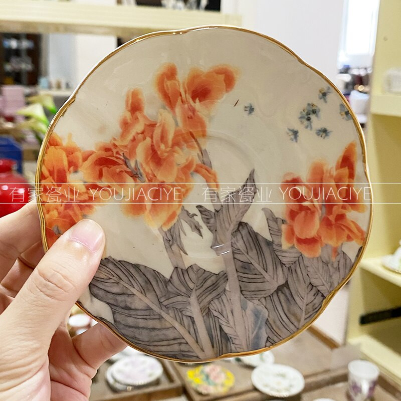 Šiaurės šalių daugkartinio naudojimo espreso kavos puodelių rinkinys Prabangus Creative Bone China Porcelianinis kavos puodelis Popietės arbatos Kaffeetasse puodelis ir lėkštė