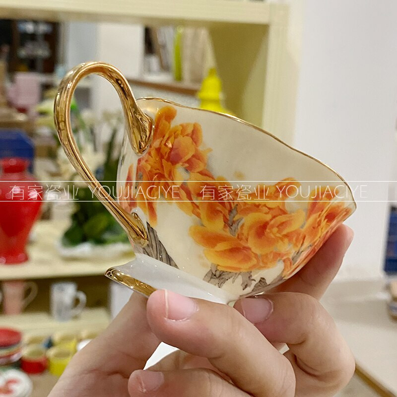 Šiaurės šalių daugkartinio naudojimo espreso kavos puodelių rinkinys Prabangus Creative Bone China Porcelianinis kavos puodelis Popietės arbatos Kaffeetasse puodelis ir lėkštė