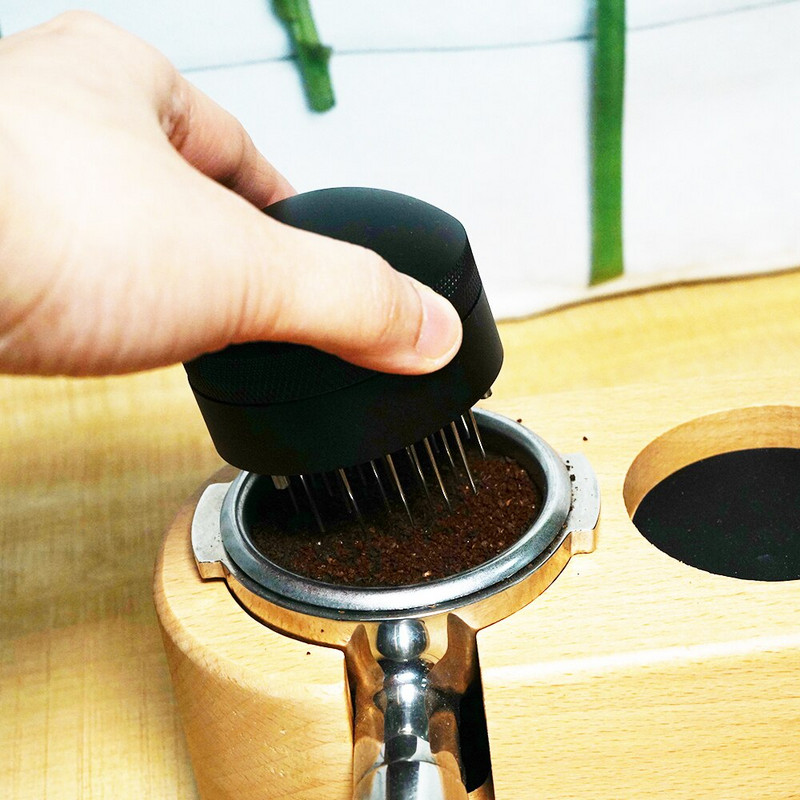 51MM/53MM/58MM Új kézi kávészabotázs-elosztó-kiegyenlítő szerszám tűtípusú kávépor-elosztó szabotázs-kiegyenlítő szerszámok