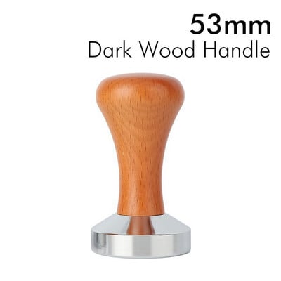 Kávé szabotázs 51mm/53mm/58mm lapos talpú fa fogantyú espresso szabotázs kávéportafilterhez Barista Tool Nature Wood, fekete