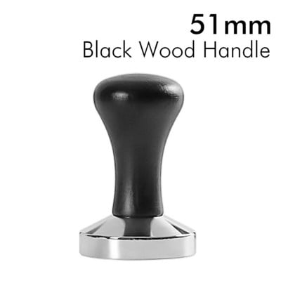 Kávé szabotázs 51mm/53mm/58mm lapos talpú fa fogantyú espresso szabotázs kávéportafilterhez Barista Tool Nature Wood, fekete