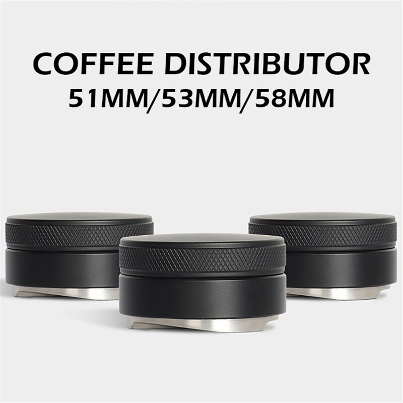 304 Rozsdamentes acél kávé szabotázs 51MM/53MM/58MM Kávéelosztó Kávépor Kalapács Szilikon Szőnyeg Kávétartozékok Barista