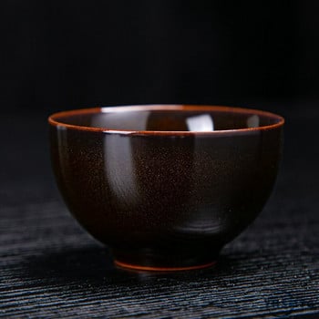 Комплект чаши за чай YHSMTG Керамична порцеланова купа Tea Jun Kiln Change Brushed Color Sand Gold Glaze Китайска чаша за чай Малки керамични чаши