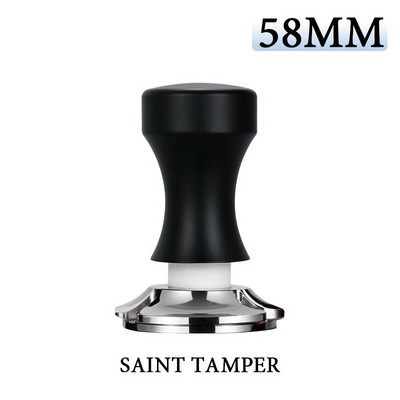 Kavos tamperis 58,55 mm pastovus slėgis 30 svarų elastingumas, kalibruotas 304 nerūdijančio plieno plokščias pagrindas, skirtas barista kavos priedui