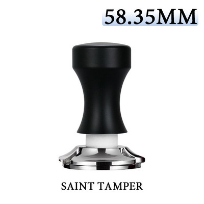 Kavos tamperis 58,55 mm pastovus slėgis 30 svarų elastingumas, kalibruotas 304 nerūdijančio plieno plokščias pagrindas, skirtas barista kavos priedui