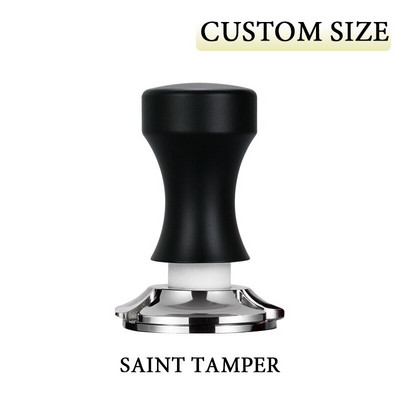 Kavos tamperis 58,55 mm pastovus slėgis 30 svarų elastingumas, kalibruotas 304 nerūdijančio plieno plokščias pagrindas, skirtas barista kavos priedui