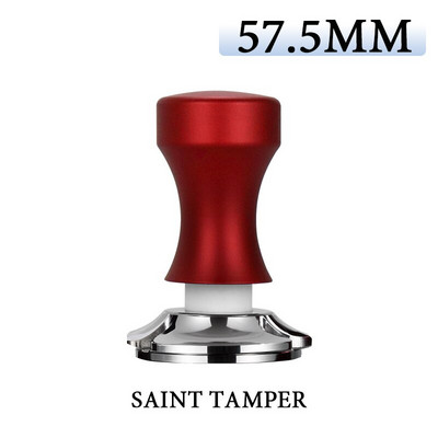 Kavos tamperis 58,55 mm pastovus slėgis 30 svarų elastingumas, kalibruotas 304 nerūdijančio plieno plokščias pagrindas, skirtas barista kavos priedui