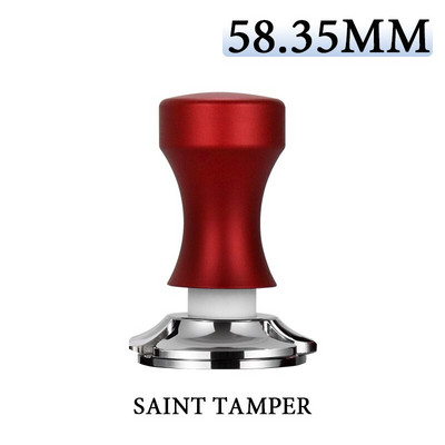 Kavos tamperis 58,55 mm pastovus slėgis 30 svarų elastingumas, kalibruotas 304 nerūdijančio plieno plokščias pagrindas, skirtas barista kavos priedui