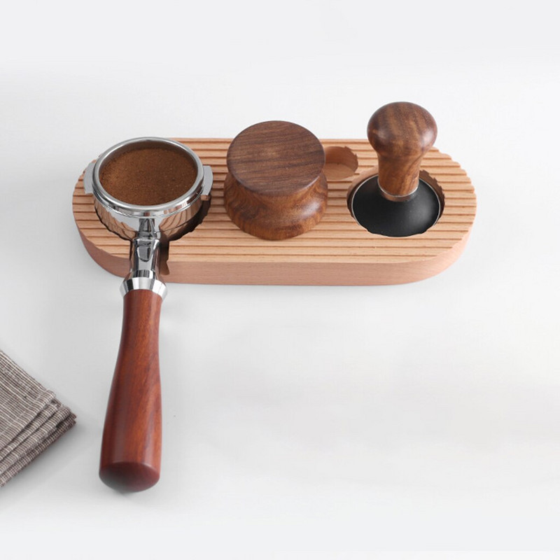 51mm/54mm/58mm Držač nabijača za kavu Stalak za filtere Orah Espresso Distributer Stalak za prostirke Alat za aparat za kavu Dodaci Poklon za bariste