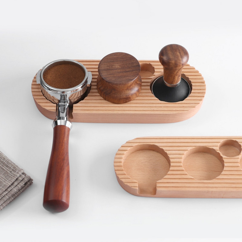 51mm/54mm/58mm Držač nabijača za kavu Stalak za filtere Orah Espresso Distributer Stalak za prostirke Alat za aparat za kavu Dodaci Poklon za bariste