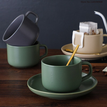Ретро скандинавски комплект чаши за кафе Керамика Творчески офис Чаша за вода Домашно мляко Сок Закуска Следобеден чай Аксесоари за кафе Tazze
