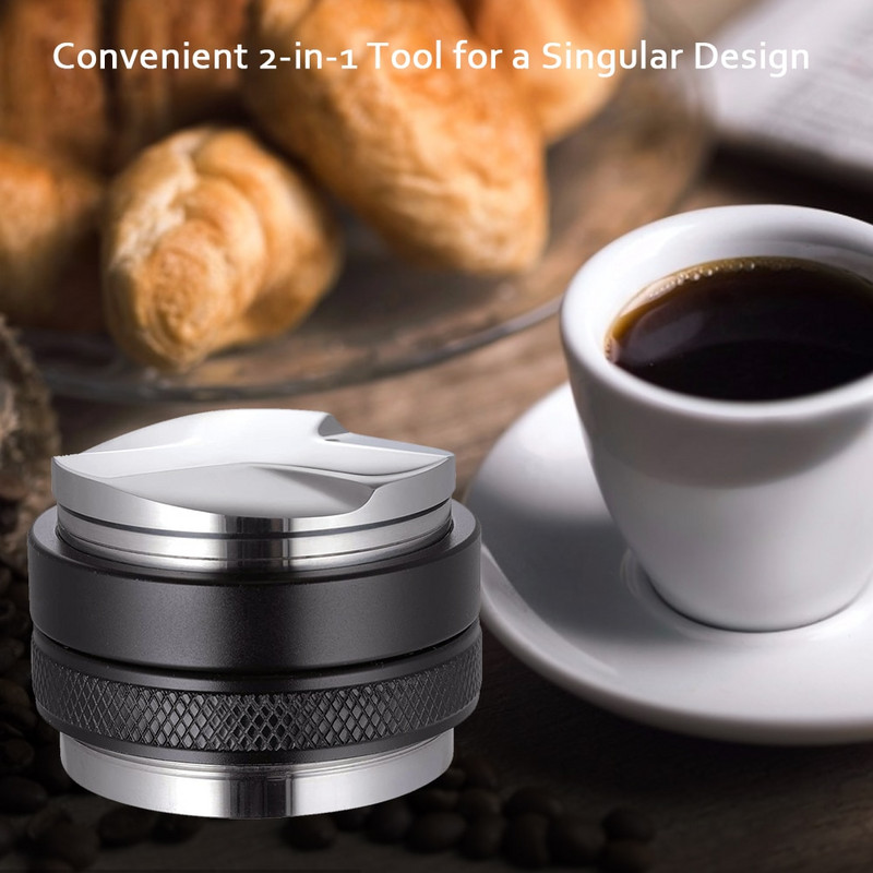 53 mm-es kávéelosztó szabotázs kétfejű kávészintező, állítható mélységű eszpresszó kézi kúp 54 mm-es Breville portaszűrőhöz