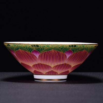 Teáscsésze Kerámia egycsészékes zománcozott arany sárkány és Phoenix teáscsésze porcelán Kung Fu teáskészlet