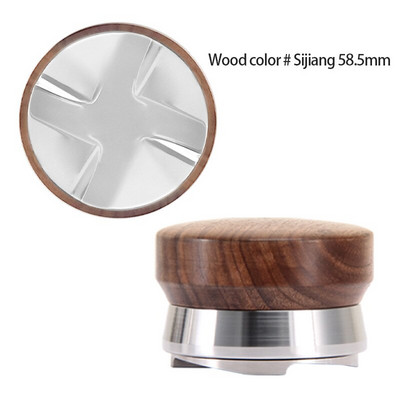 Presă pentru pulbere de cafea cu mâner de nuc Pulbere de pânză 51/53/58,5 mm Pulbere constantă Ciocan Adâncime reglabilă Espresso Tampere de mână