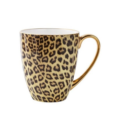Bone China kerámia luxus leopárd kávéscsésze Gyönyörű teás bögrék kávéscsésze kerámia szolgáltatások Canecas kerámia kávéscsészék AA50BD