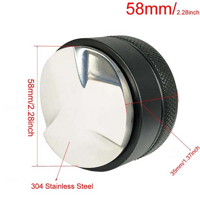 Kávészabotázs 51mm 58mm Rozsdamentes acél Rugalmasság Állítható Nyomás Szabotázs Kalapács Kávékészlet Portafilter Kávétartozékok