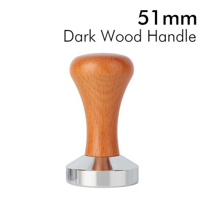 Nabijač za espresso kavu Drvena drška Nabijač s ravnom bazom 51 mm/53 mm/58 mm Podloga za nabijanje kave Čekić za kavu u prahu Drveni/crni