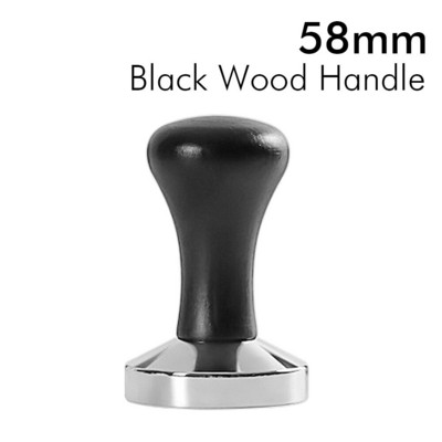 Nabijač za espresso kavu Drvena drška Nabijač s ravnom bazom 51 mm/53 mm/58 mm Podloga za nabijanje kave Čekić za kavu u prahu Drveni/crni
