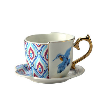 Creative British Style Luxury Coffee Cup Art Πρωινό Espresso Coffee Cup Fashion Cafe Γάμος Taza Σετ δείπνου πορσελάνης AA50BD