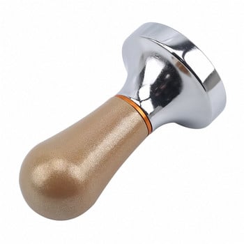 Coffee Tamper 57,5mm Ξύλινη λαβή Barista Εσπρεσομηχανή Μύλος Ατσάλι Χειροποίητος Καφετιέρα Πούδρα Επίπεδη Βάση Υψηλής Ποιότητας