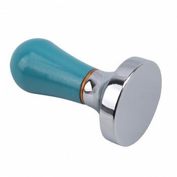 Coffee Tamper 57,5mm Ξύλινη λαβή Barista Εσπρεσομηχανή Μύλος Ατσάλι Χειροποίητος Καφετιέρα Πούδρα Επίπεδη Βάση Υψηλής Ποιότητας