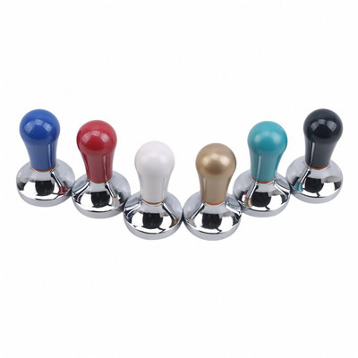 Kávészabotázs 57,5 mm-es fa nyelű Barista eszpresszógép daráló acél kézzel készített kávéporfőző lapos talpú, kiváló minőségű