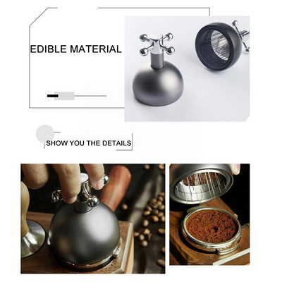 Kafijas tamper adatas dozators pārtikas kvalitātes tērauds 53 58 mm adatu sadalītājs pulveris 51 kafijas rīks kafija Barista N7S4