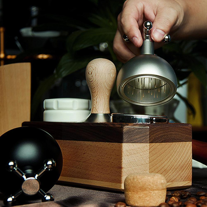 Dozator za kavu s iglom Čelik za hranu 53 58 mm igla za distribuciju praha 51 Alat za kavu Coffee Barista N7S4