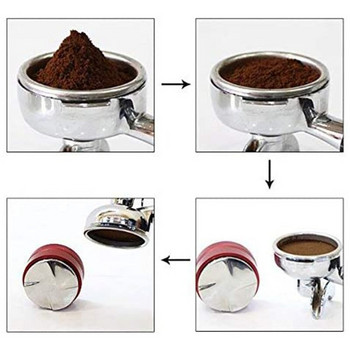 49/51/58 mm Coffee Tamper Διανομέας καφέ από ανοξείδωτο χάλυβα Εργαλείο σφύρας σε σκόνη καφέ Προσαρμοσμένα εξαρτήματα εσπρέσο ρυθμιζόμενα