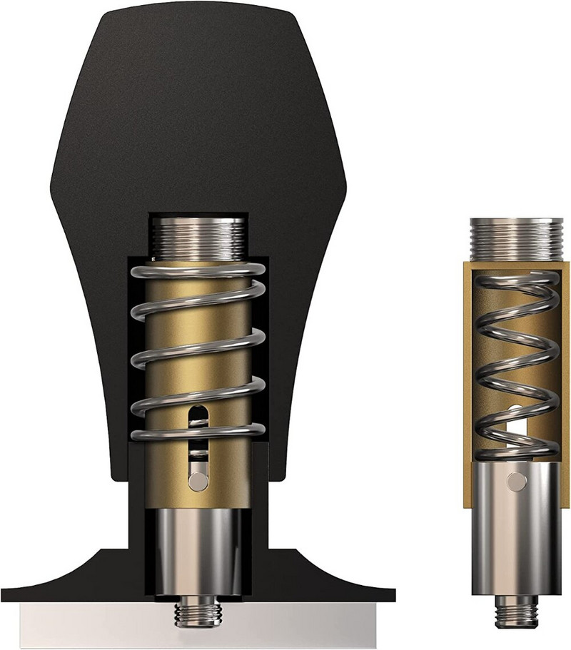 Тампер за кафе 54 mm Пружинен тампон с плоска основа с 15lb/25lb/30lbs резервни пружини и стойка Аксесоар за еспресо на бариста